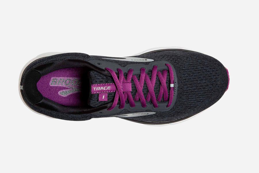 Brooks Trace Road Running Shoes - Womens - Black/Purple - OS3187456